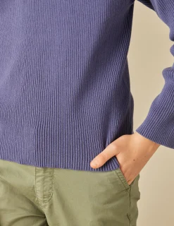 Nicoli Knitwear<BLUE RIBBED JUMPER Azules