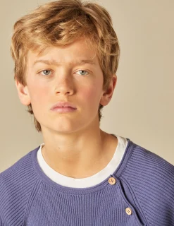 Nicoli Knitwear<BLUE RIBBED JUMPER Azules