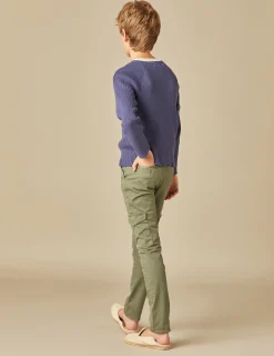 Nicoli Knitwear<BLUE RIBBED JUMPER Azules