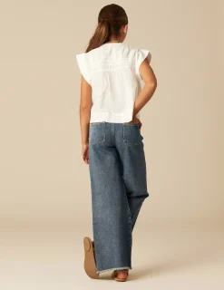 Nicoli Trousers|Denim<BLUE SEAMED JEANS Azul vaquero