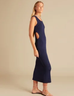 Nicoli Dresses<BLUE SIDE OPENED DRESS Verdes claros
