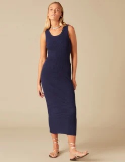 Nicoli Dresses<BLUE SIDE OPENED DRESS Verdes claros