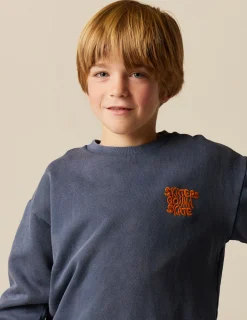 Nicoli Sweatshirts<BLUE SKATE SWEATSHIRT Azules oscuros