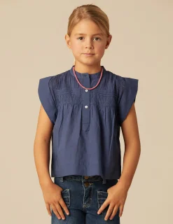 Nicoli Shirts<BLUE SLEEVELESS SHIRT Blancos