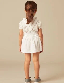 Nicoli Skirts<BLUE SMOCKED PINAFORE DRESS Azules claros