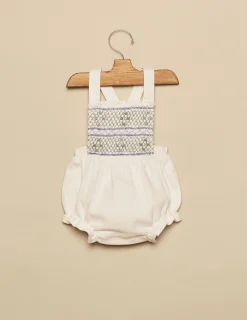 Nicoli Playsuits & Dungarees<BLUE SMOCKED PLAYSUIT Azules claros