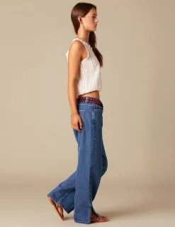 Nicoli Trousers|Denim<BLUE STRAIGHT-FIT TROUSERS Grises