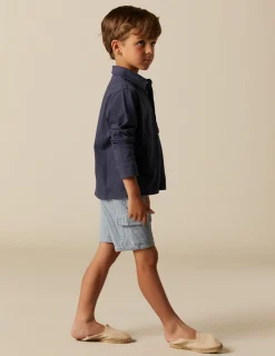 Nicoli Trousers<BLUE STRIPED CARGO SHORTS Rojos