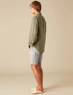 Nicoli Trousers<BLUE STRIPED CARGO SHORTS Rojos