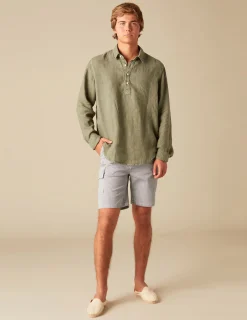 Nicoli Trousers<BLUE STRIPED CARGO SHORTS Rojos