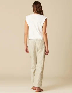 Nicoli Trousers<BLUE STRIPED COTTON TROUSERS Azules claros