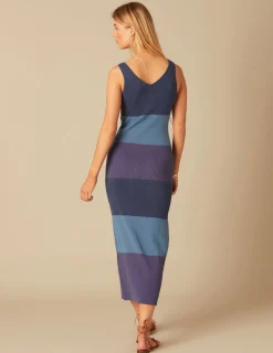 Nicoli Dresses<BLUE STRIPED DRESS Azules