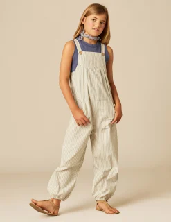 Nicoli Jumpsuits<BLUE STRIPED DUNGAREES Azules