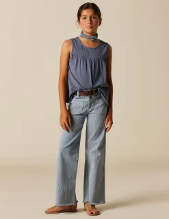 Nicoli Trousers|Denim<BLUE STRIPED JEANS Azules
