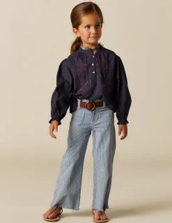 Nicoli Trousers|Denim<BLUE STRIPED JEANS Azules