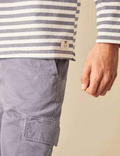 Nicoli T-Shirts<BLUE STRIPED LONG-SLEEVED T-SHIRT Azules