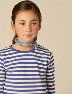 Nicoli T-shirts<BLUE STRIPED LONG-SLEEVED T-SHIRT Azules