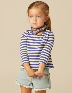 Nicoli T-shirts<BLUE STRIPED LONG-SLEEVED T-SHIRT Azules