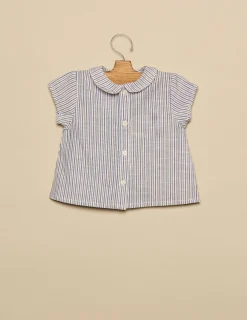Nicoli Shirts<BLUE STRIPED SHIRT Azules