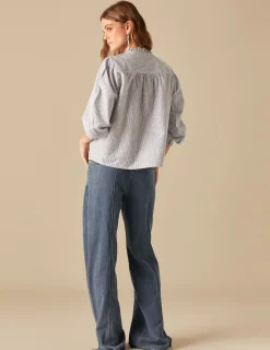 Nicoli Shirts & Blouses<BLUE STRIPED SHIRT Azules