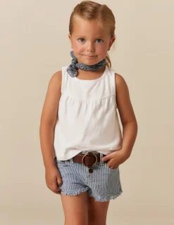 Nicoli Denim|Shorts<BLUE STRIPED SHORTS Rojos