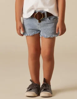 Nicoli Denim|Shorts<BLUE STRIPED SHORTS Rojos