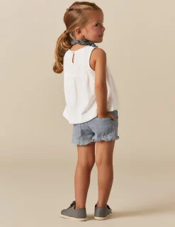 Nicoli Denim|Shorts<BLUE STRIPED SHORTS Rojos