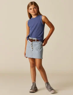 Nicoli Denim|Skirts<BLUE STRIPED SKIRT Rojos