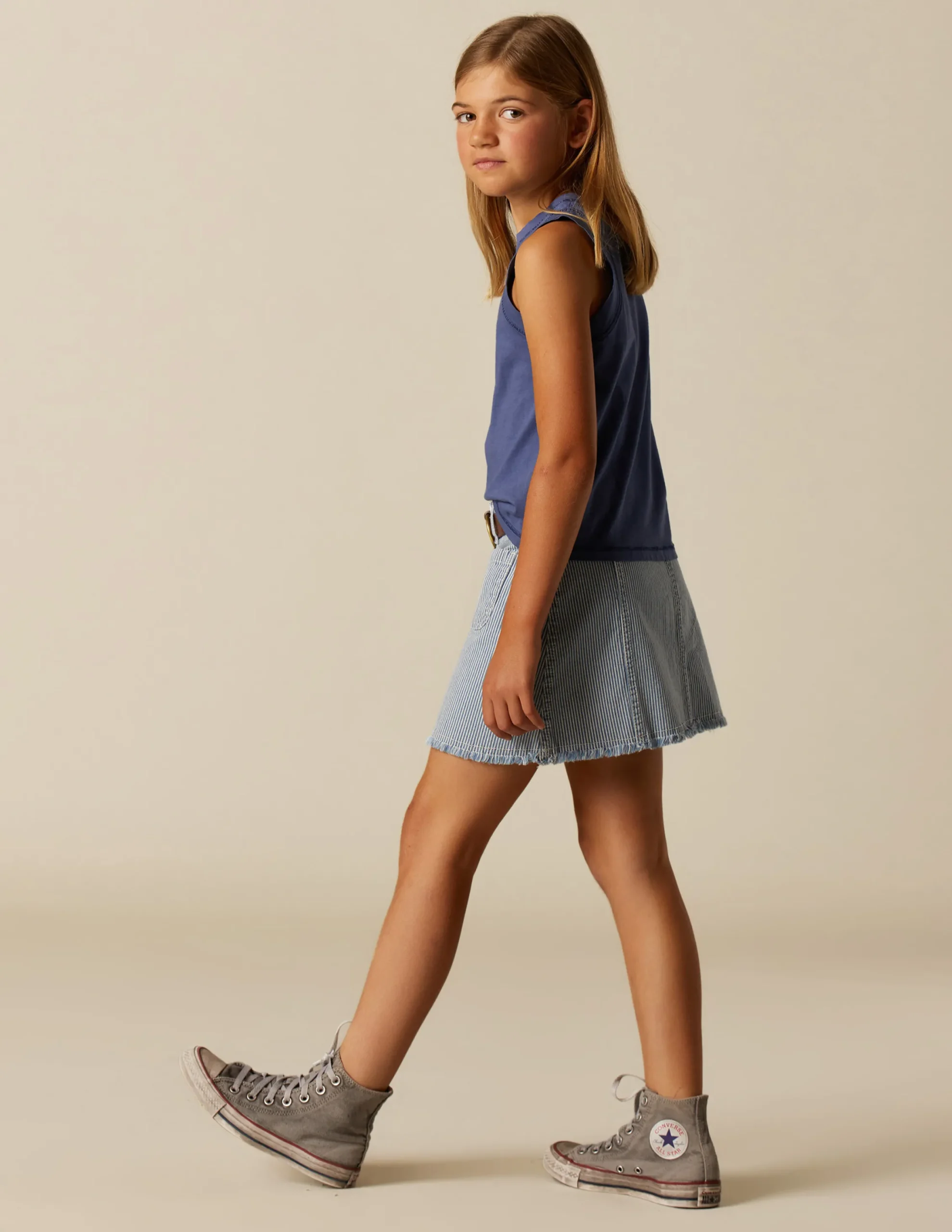 Nicoli Denim|Skirts<BLUE STRIPED SKIRT Rojos