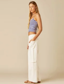 Nicoli T-shirts<BLUE STRIPED TOP Azules