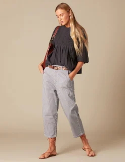 Nicoli Trousers<BLUE STRIPED TROUSERS Rojos