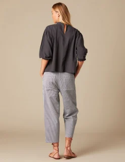 Nicoli Trousers<BLUE STRIPED TROUSERS Rojos