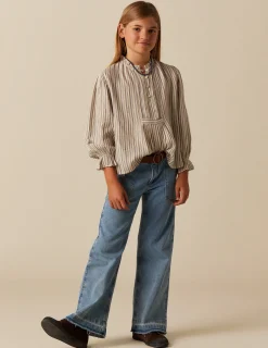 Nicoli Trousers|Denim<Blue Wide Leg Jeans Azules claros