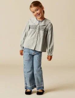 Nicoli Trousers|Denim<Blue Wide Leg Jeans Azules claros