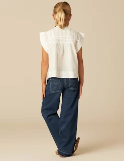 Nicoli Trousers|Denim<BLUE WIDE LEG JEANS Azul vaquero