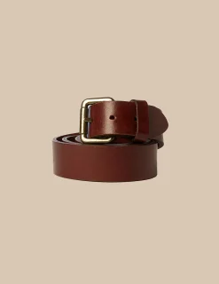 Nicoli Belts<Brown Belt Gold Buckle Marrones