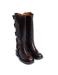 Nicoli Shoes<Brown Boots With Buckles Negros