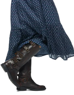 Nicoli Shoes<Brown Boots With Buckles Negros