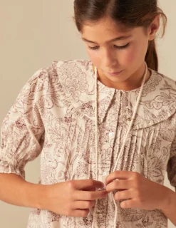 Nicoli Shirts<BROWN FLOWER SHIRT Marrones