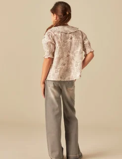 Nicoli Shirts<BROWN FLOWER SHIRT Marrones