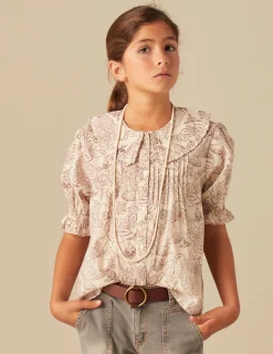 Nicoli Shirts<BROWN FLOWER SHIRT Marrones