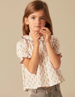 Nicoli Shirts<BROWN FLOWERS SHIRT Marrones