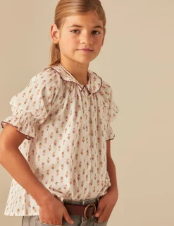 Nicoli Shirts<BROWN FLOWERS SHIRT Marrones