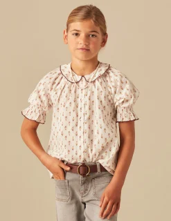 Nicoli Shirts<BROWN FLOWERS SHIRT Marrones