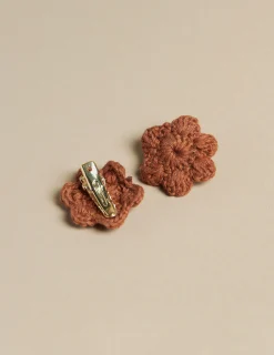 Nicoli Hair Accesories|Hair accessories<BROWN HAIR CLIPS Crudos