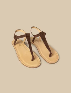 Nicoli Shoes<Brown Leather Sandal Topo