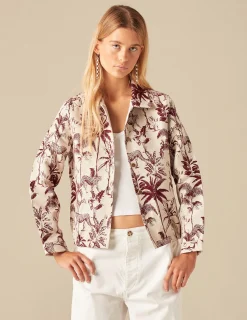 Nicoli Outerwear<BROWN LEOPARD JACKET Marrones