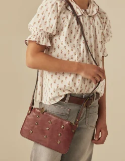 Nicoli Bags<BROWN STARS CROSSBODY BAG Marrones