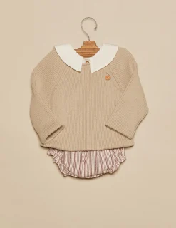 Nicoli Bloomers<BROWN STRIPED BLOOMERS Marrones