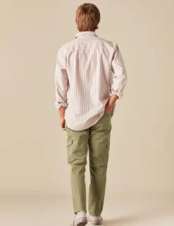 Nicoli Shirts<BROWN STRIPED SHIRT Marrones